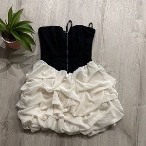 bebe Black and Cream Formal Kids Dress